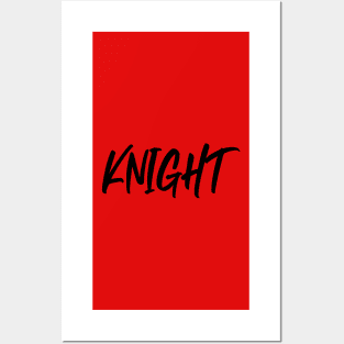 Black Writing Knight Posters and Art